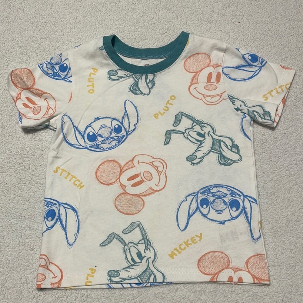 Disney Girls Boys T-shirt Size 5T Mickey Lilo Pluto
